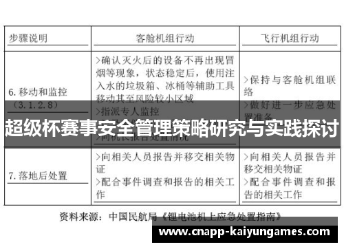 超级杯赛事安全管理策略研究与实践探讨